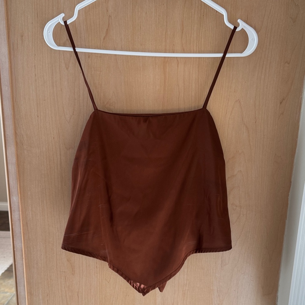 SO Rust Brown Smocked Top
